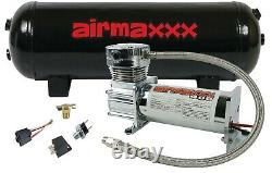 Air Compressor Chrome 400 airmaxxx 3 Gallon Air Tank Drain 90 on 120 off Switch