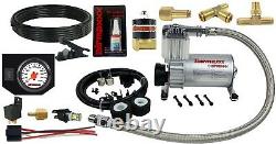 Air Helper Spring Kit In Cab White Gauge Over Load Level For 05-10 Ford F250 2wd