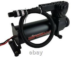 Airmaxxx Black Dual Compressor Wire Kit 5 Gallon Steel 9 port Tank Air Ride