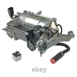 For Audi Q7 4L Air Suspension Compressor Pump with Bracket & Valve Block Kit New