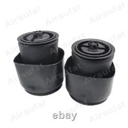 Pair Rear Air Suspension Spring Bags & Air Compressor Pump for BMW X5 F15 X6 F16