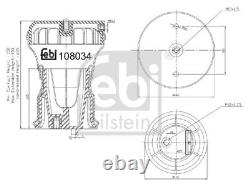 Soufflet de suspension pneumatique Febi 108034 pour Iveco Daily 35 S 15 V, 35 C 15 V'99-'22.