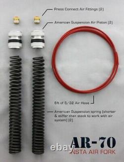 Suspension Américaine Ar-70/41a Kit De Transport D'air Pour Tubes De Fourche 00-13 Col Court Harley Fl