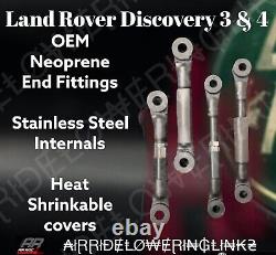 Translate this title in French: Land Rover Discovery 3/4 AIR SUSPENSION LOWERING LINKS FUL KIT Free Shipping

Land Rover Discovery 3/4 LIENS D'ABAISSAGE DE SUSPENSION PNEUMATIQUE KIT COMPLET Livraison gratuite